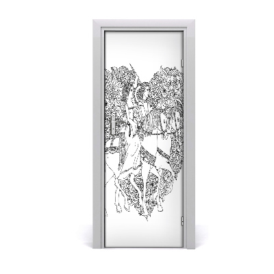 Fototapeta samolepiace na dvere Zamilované srdce koní