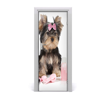 Fototapeta samolepiace na dvere Pes s lukom