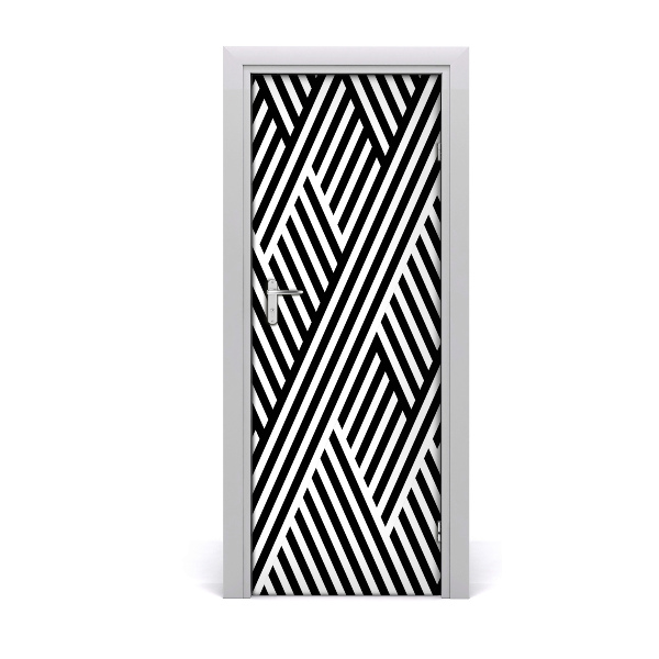 Fototapeta samolepiace na dvere Geometrické čiernobiele pozadie