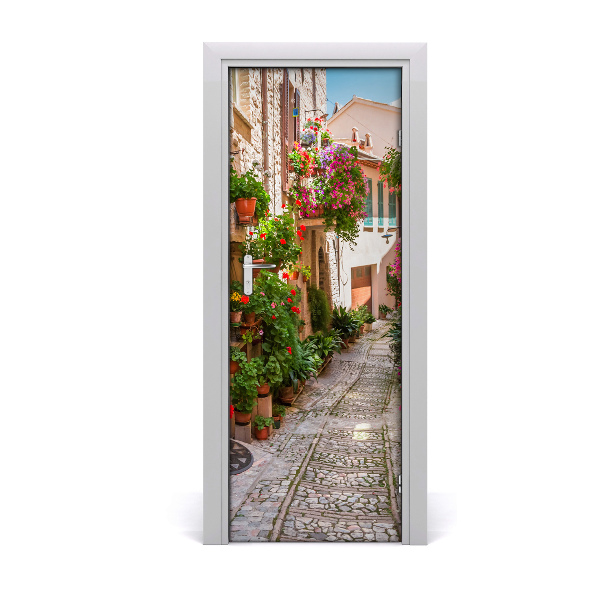 Fototapeta samolepiace na dvere Talianske ulice kvety