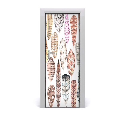 Fototapeta samolepiace na dvere Farebné boho pierka