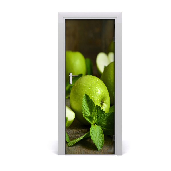 Fototapeta na dvere Šťavnaté zelené jablká