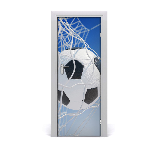 Fototapeta na dvere Futbalový zápas v bránke na pozadí oblohy