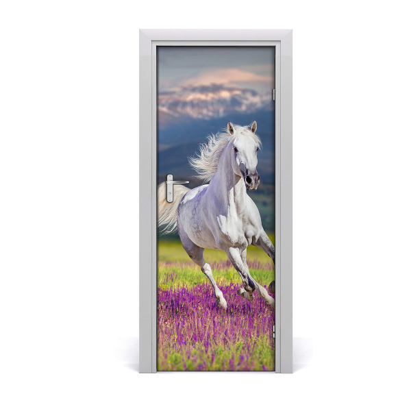 Fototapeta na dvere Biely kôň