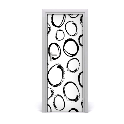 Fototapeta na dvere Čierne kruhy na pozadí