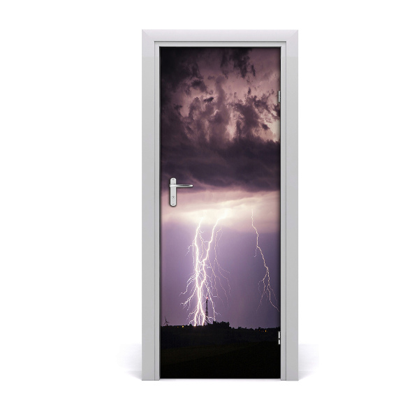 Fototapeta na dvere Blesky pri búrke