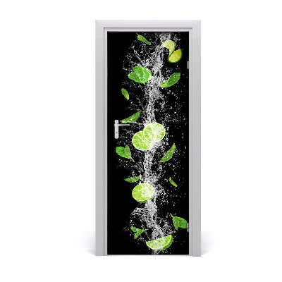 Fototapeta na dvere Limetky voda