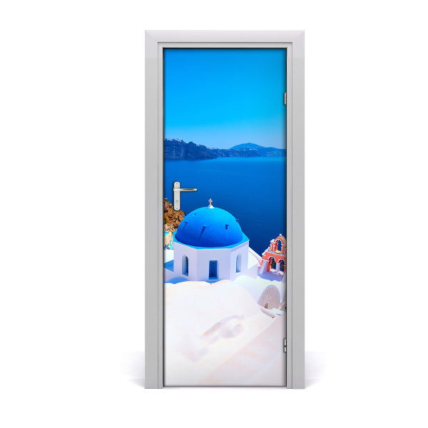 Fototapeta na dvere Výhľad na more na Santorini