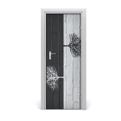 Fototapeta samolepiace na dvere Stromy na stene