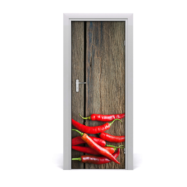 Fototapeta samolepiace na dvere Chilli papričky