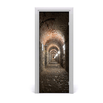 Fototapeta samolepiace na dvere Tehlová pivnica