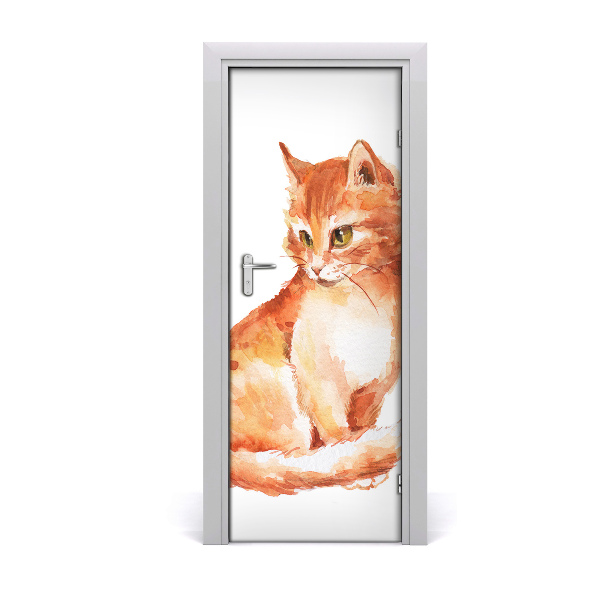Fototapeta na dvere Červená mačka