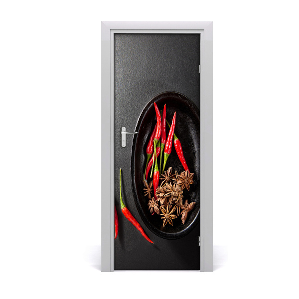 Fototapeta samolepiace na dvere Chilli papričky