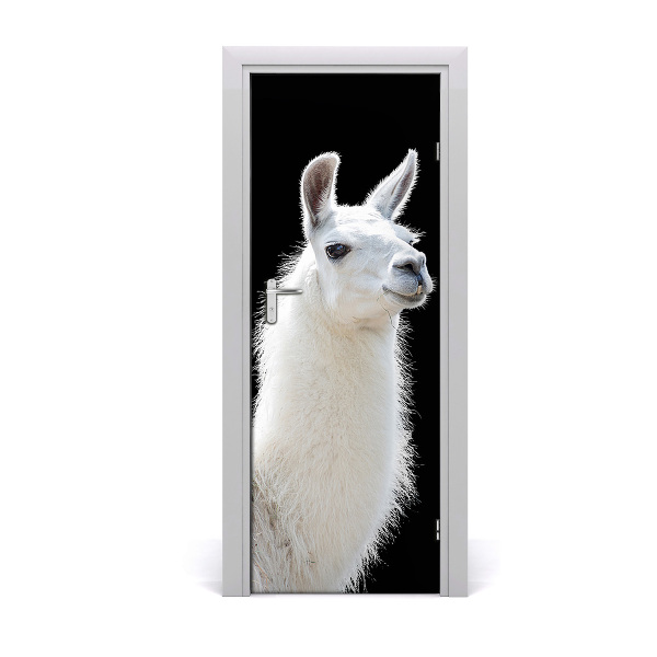 Fototapeta na dvere Biela lama čierne pozadie
