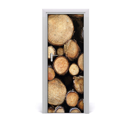 Fototapeta samolepiace na dvere Drevené kmene