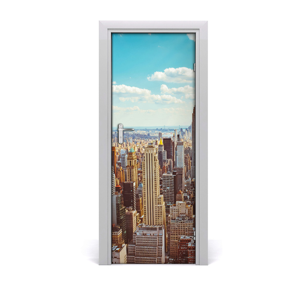 Fototapeta na dvere Mrakodrapy v New Yorku z vtáčej perspektívy