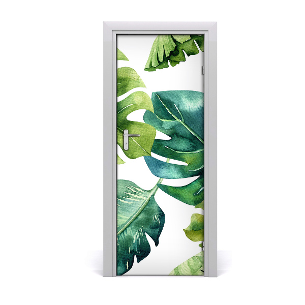 Fototapeta na dvere Listy tropickej monstery
