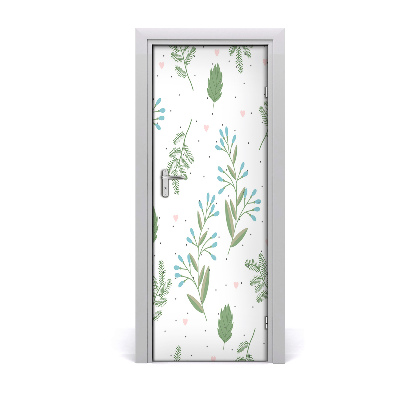 Fototapeta samolepiace na dvere Srdcové listy bodky