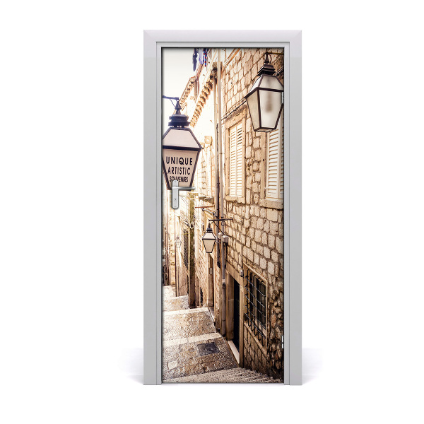 Fototapeta samolepiace na dvere Ulica v starom meste