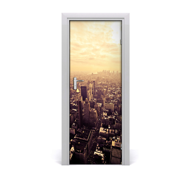 Fototapeta samolepiace na dvere Manhattan New York Pohľad zhora