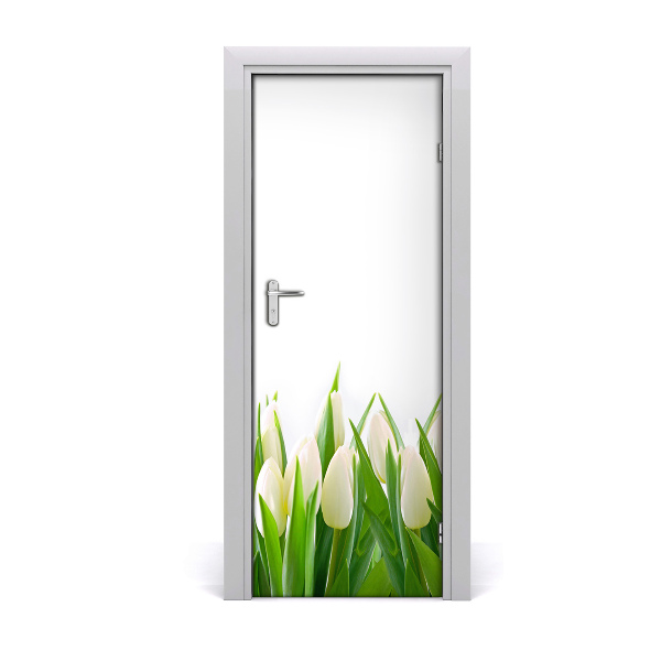Fototapeta na dvere Biele tulipány