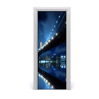 Fototapeta samolepiace na dvere Svetelný most na Manhattane