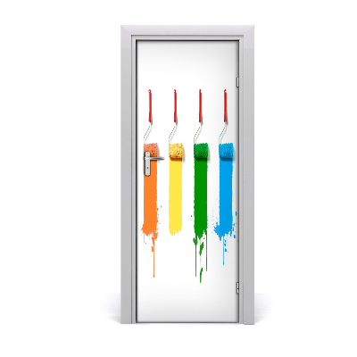 Fototapeta samolepiace na dvere Farebné maliarske valčeky