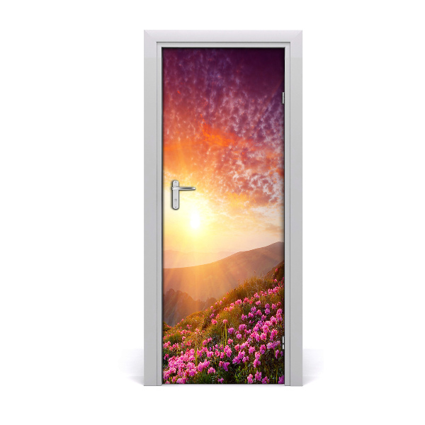 Fototapeta na dvere Západ slnka v horách