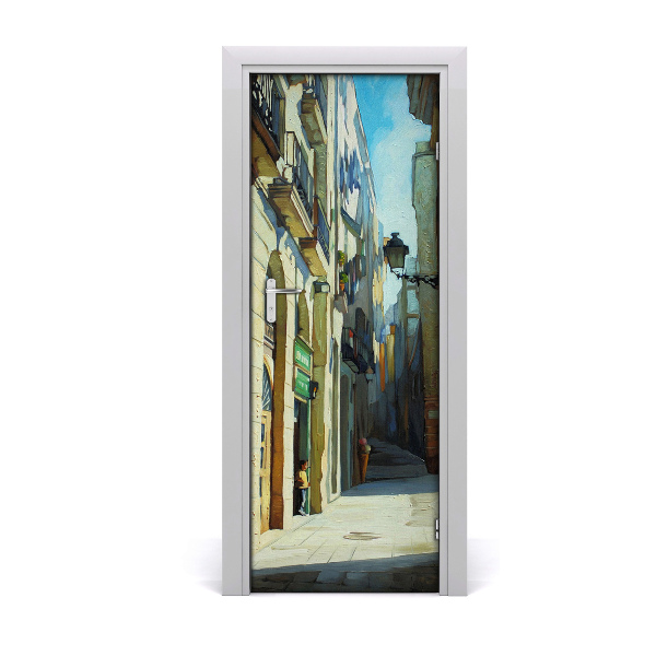 Fototapeta na dvere Ulice Barcelony