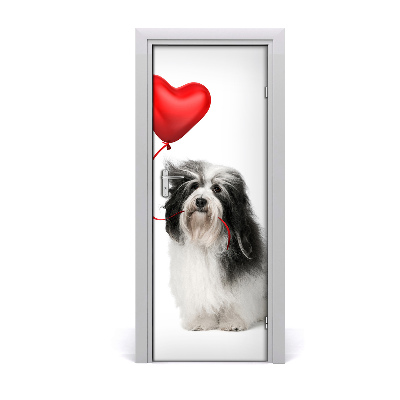 Fototapeta samolepiace na dvere Pes s balónom
