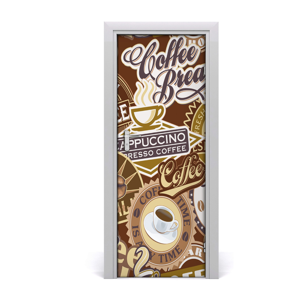 Fototapeta samolepiace na dvere Nápisy v kaviarni