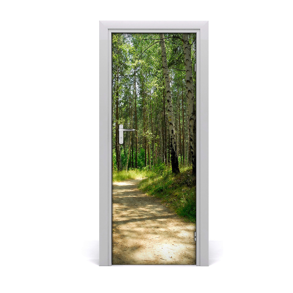 Fototapeta na dvere Cesta v brezovom lese