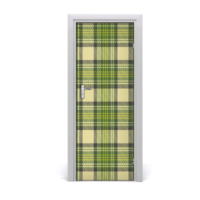 Fototapeta na dvere Zelené kockované pozadie