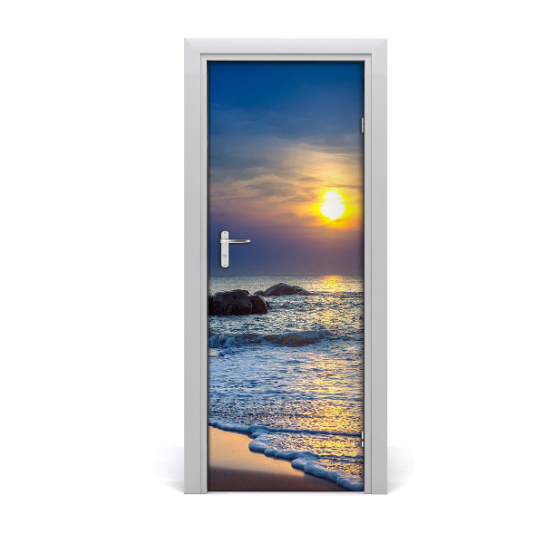 Fototapeta na dvere Západ slnka na pláži