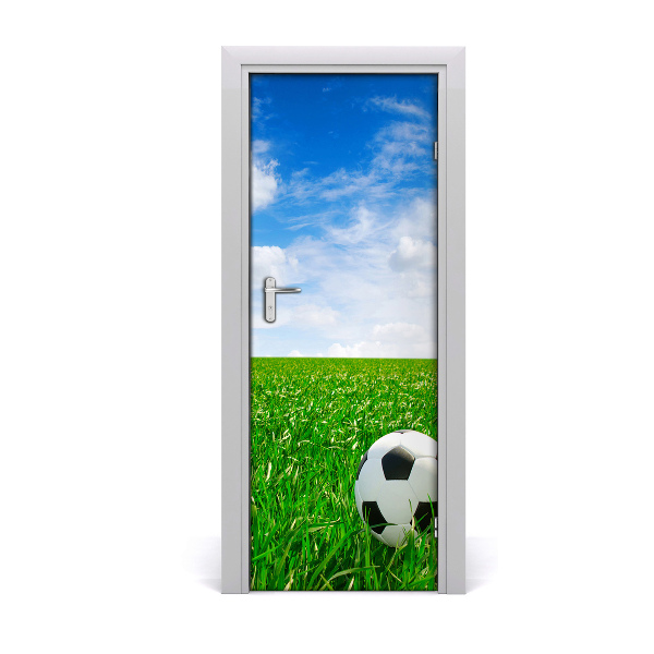 Fototapeta samolepiace na dvere Futbal na zelenej lúke