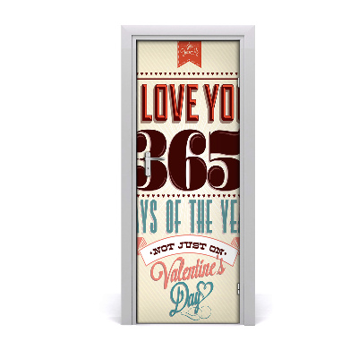 Fototapeta na dvere Valentínsky nápis I love you