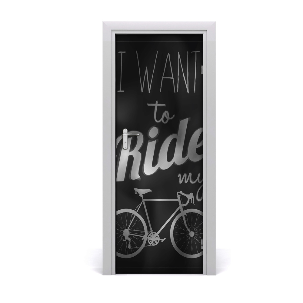 Fototapeta samolepiace na dvere Chcem jazdiť na bicykli