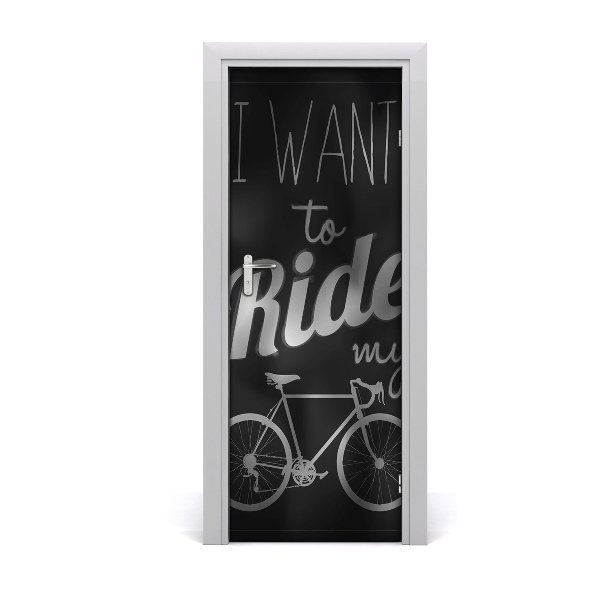 Fototapeta samolepiace na dvere Chcem jazdiť na bicykli