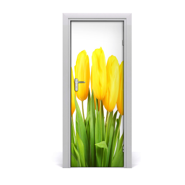 Fototapeta samolepiace na dvere Žlté tulipány