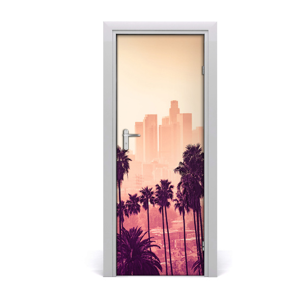 Fototapeta na dvere Los Angeles mesto paliem