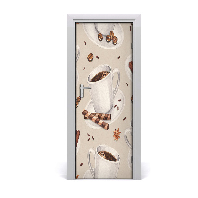 Fototapeta samolepiace na dvere Káva a sladkosti