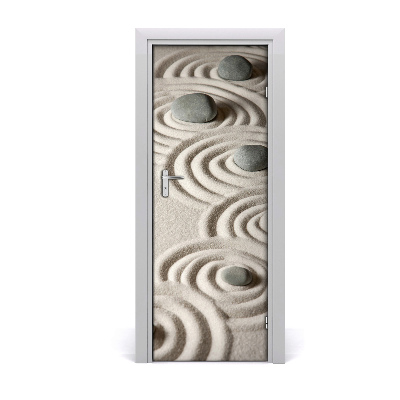 Fototapeta na dvere Kamene na piesku v kruhoch