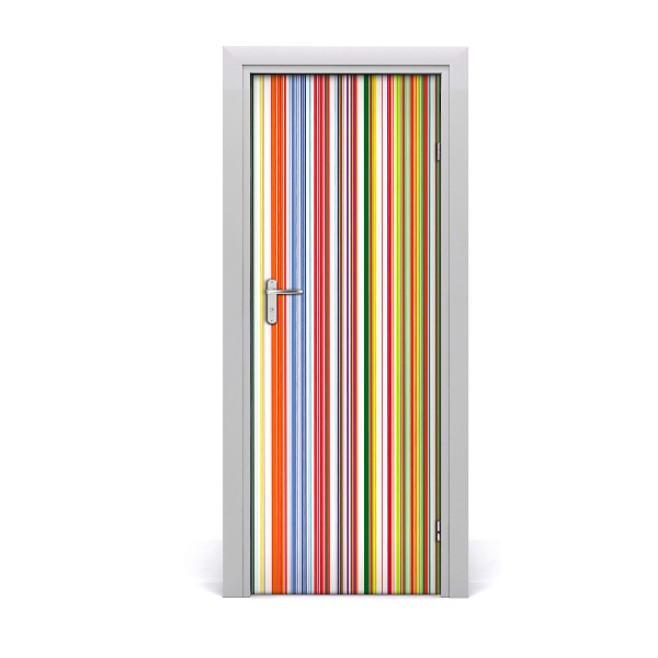 Fototapeta na dvere Farebné jemné prúžky
