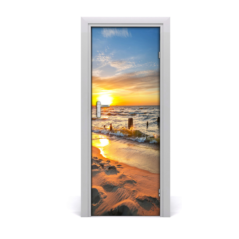 Fototapeta samolepiace na dvere More pri západe slnka