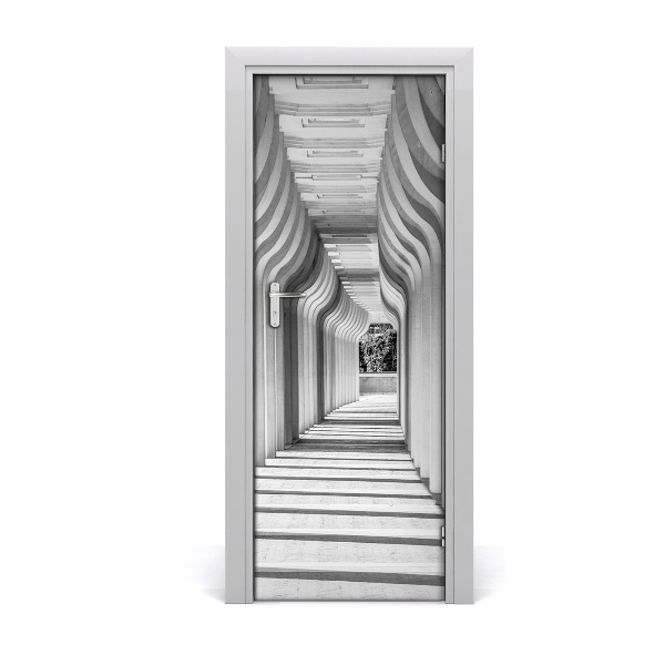 Fototapeta na dvere Šedá chodba