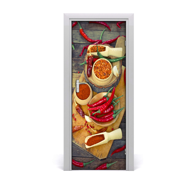 Fototapeta na dvere Chilli papričky