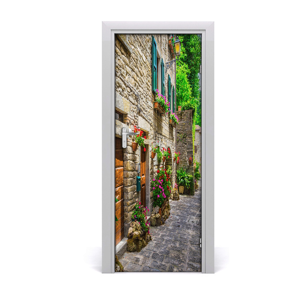 Fototapeta samolepiace na dvere Očarujúca tehlová ulica