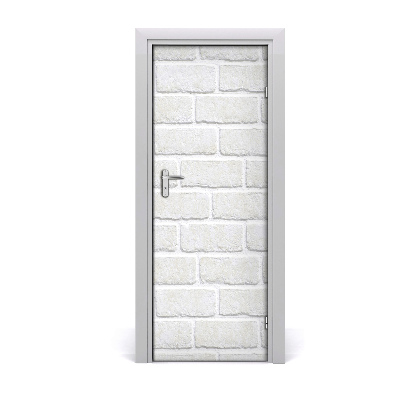 Fototapeta samolepiace na dvere Tehlová stena biela stena