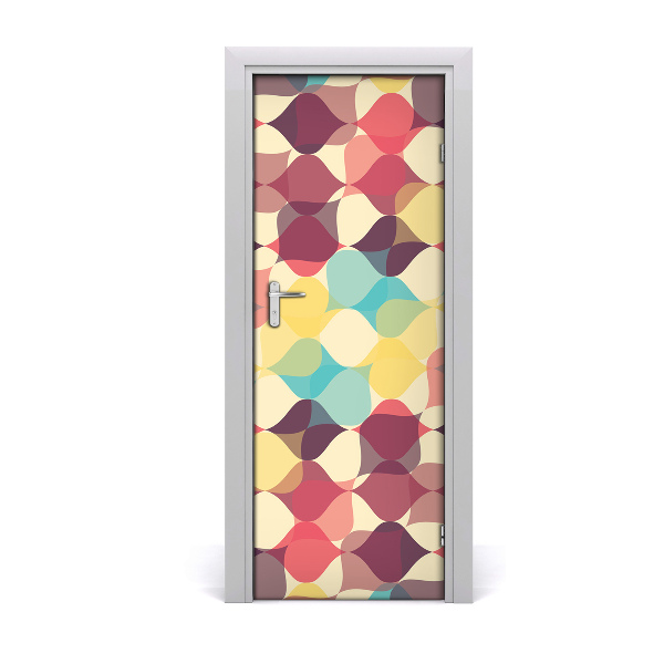Fototapeta na dvere Geometrické retro pozadie