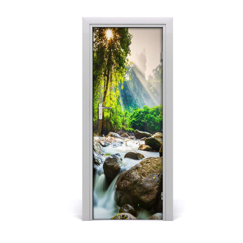 Fototapeta na dvere Šumiaci potok v lese
